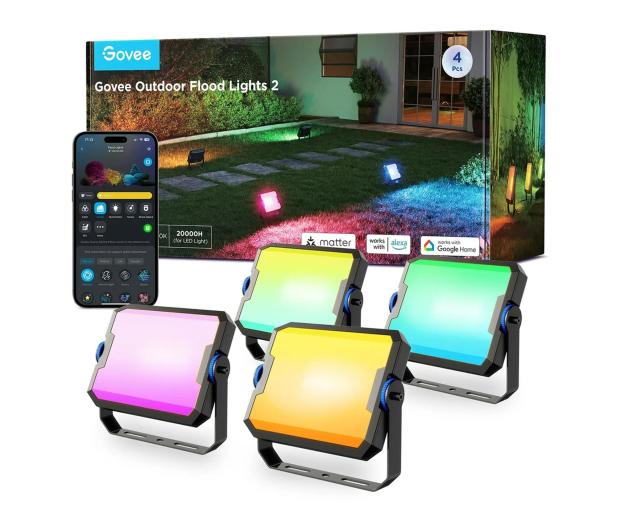 Govee Govee H8057 Outdoor Flood Lights 2 Oświetlenie LED Wi-Fi + B - 1366288 - zdjęcie 2